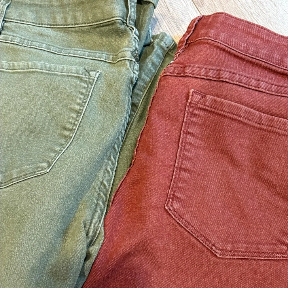 Prana Kara Red and Green Women's Jeans - Picture 2 of 3